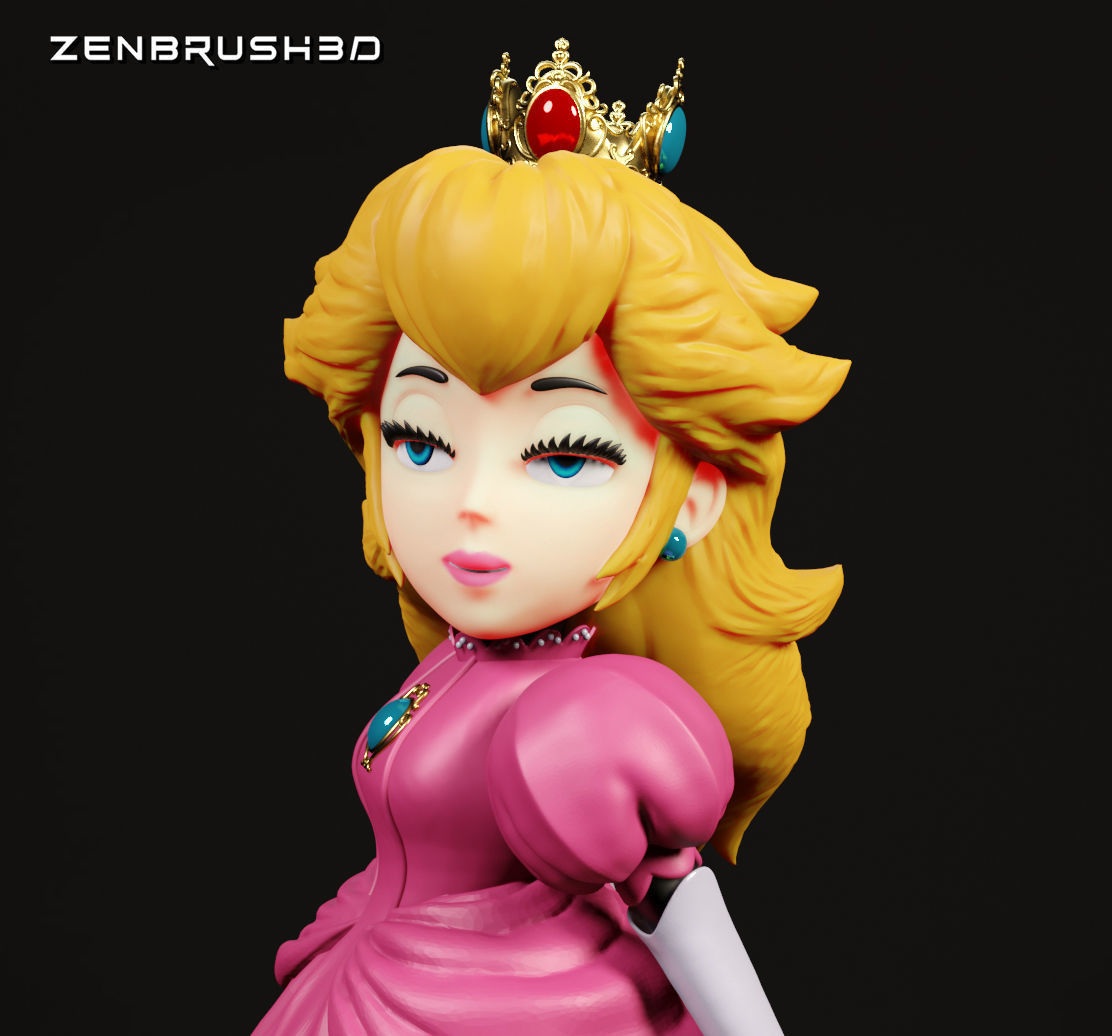 PEACH - Super Mario  BROS  3D Printing 3D print model_2