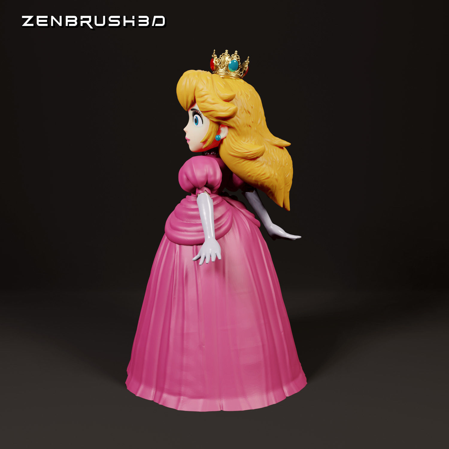 PEACH - Super Mario  BROS  3D Printing 3D print model_1