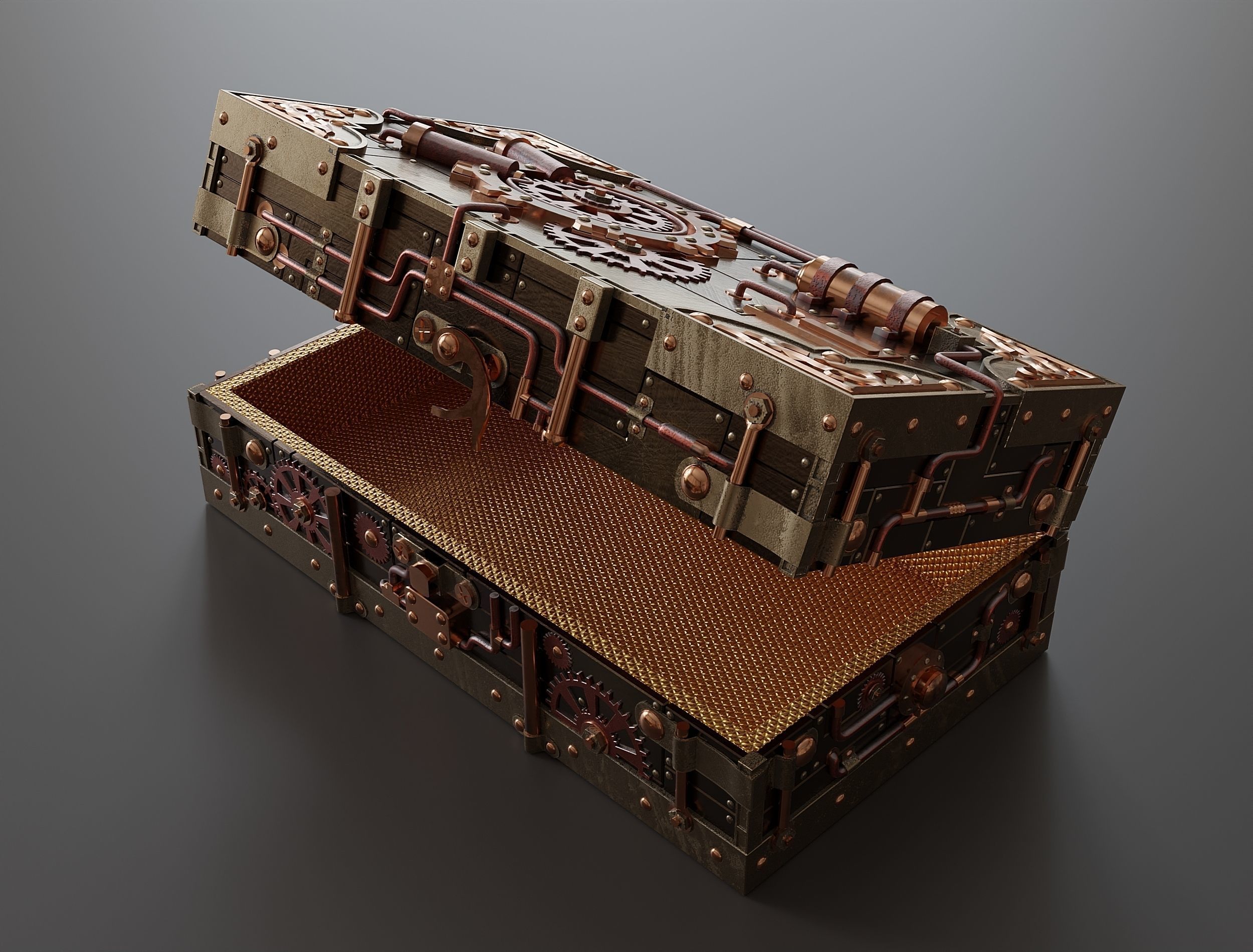 Steampunk jewelry box 1 3D model_2