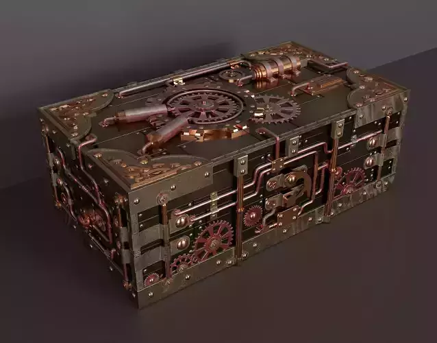 Steampunk jewelry box 1 3D model
