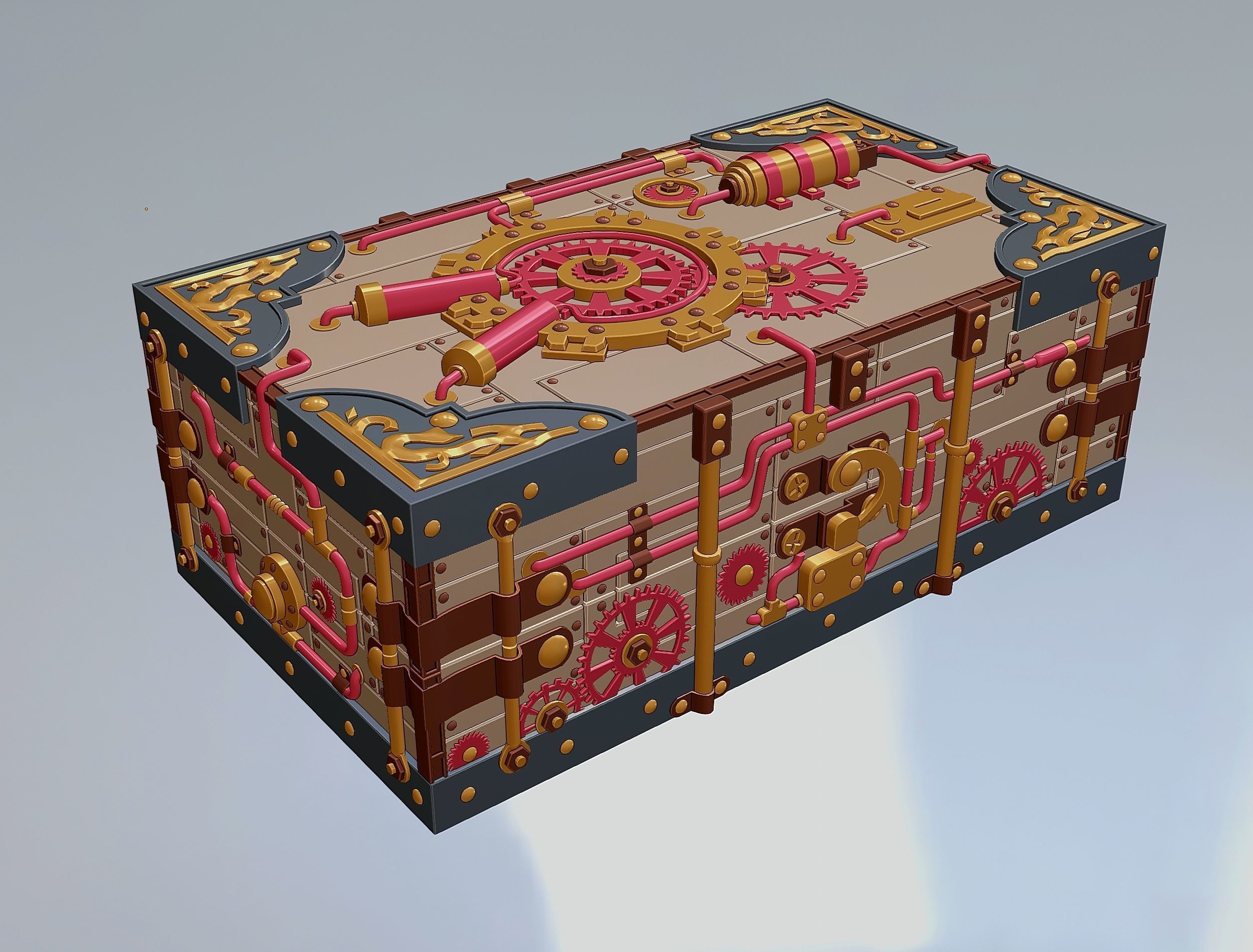 Steampunk jewelry box 1 3D model_8