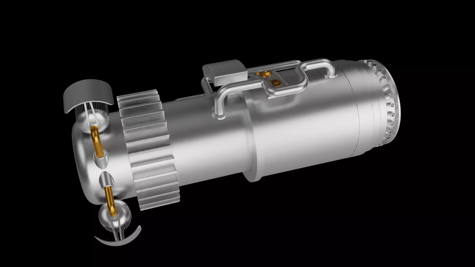 Aircraft turbine engine 3D print model_0