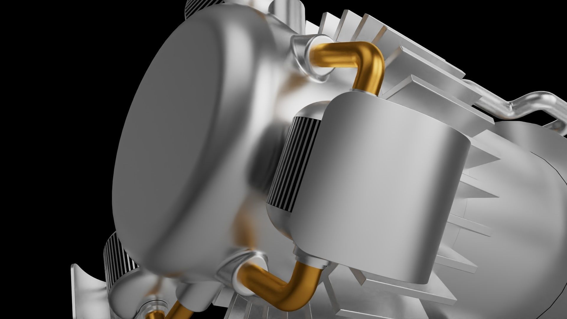 Aircraft turbine engine 3D print model_4
