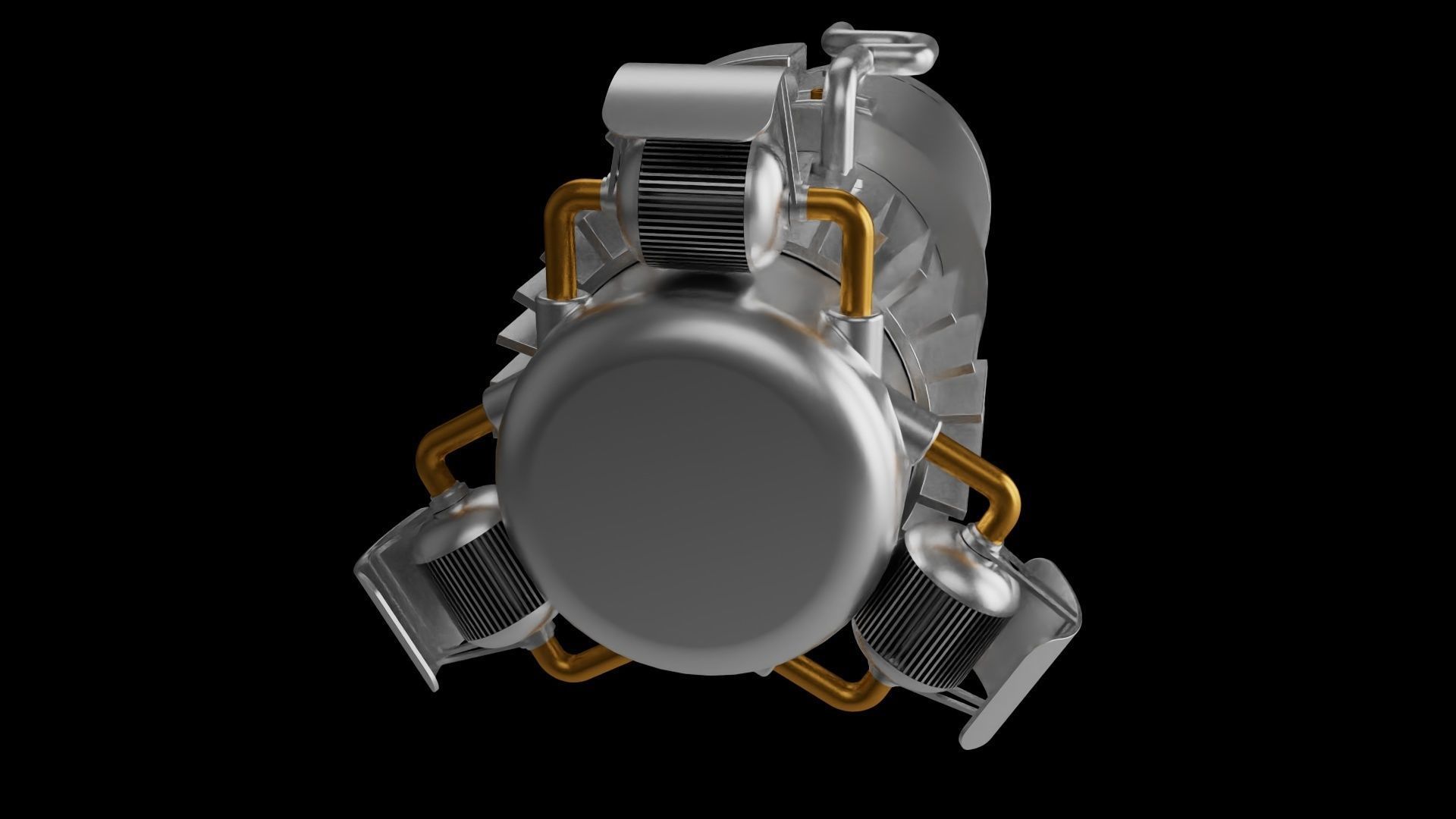 Aircraft turbine engine 3D print model_5