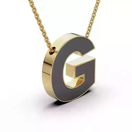 Pendant-Necklace Enamel The letter G