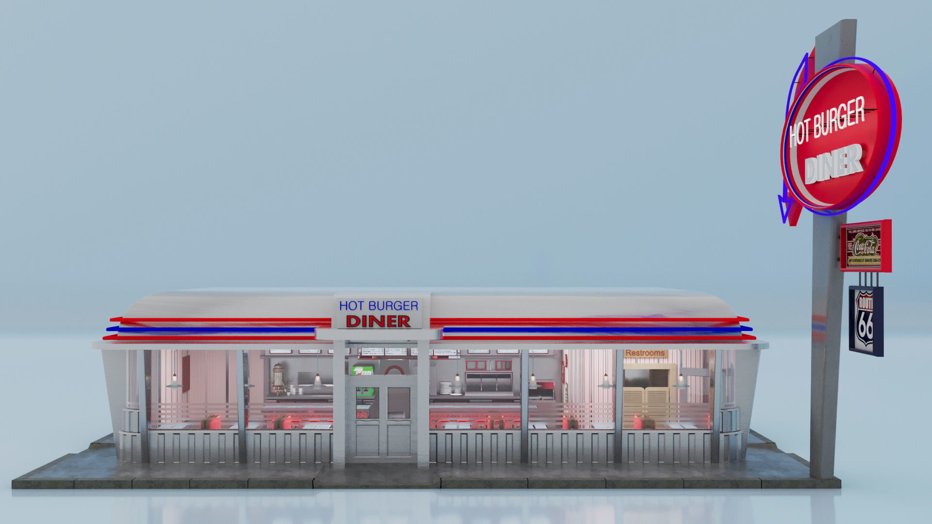 DINER 3D model_2
