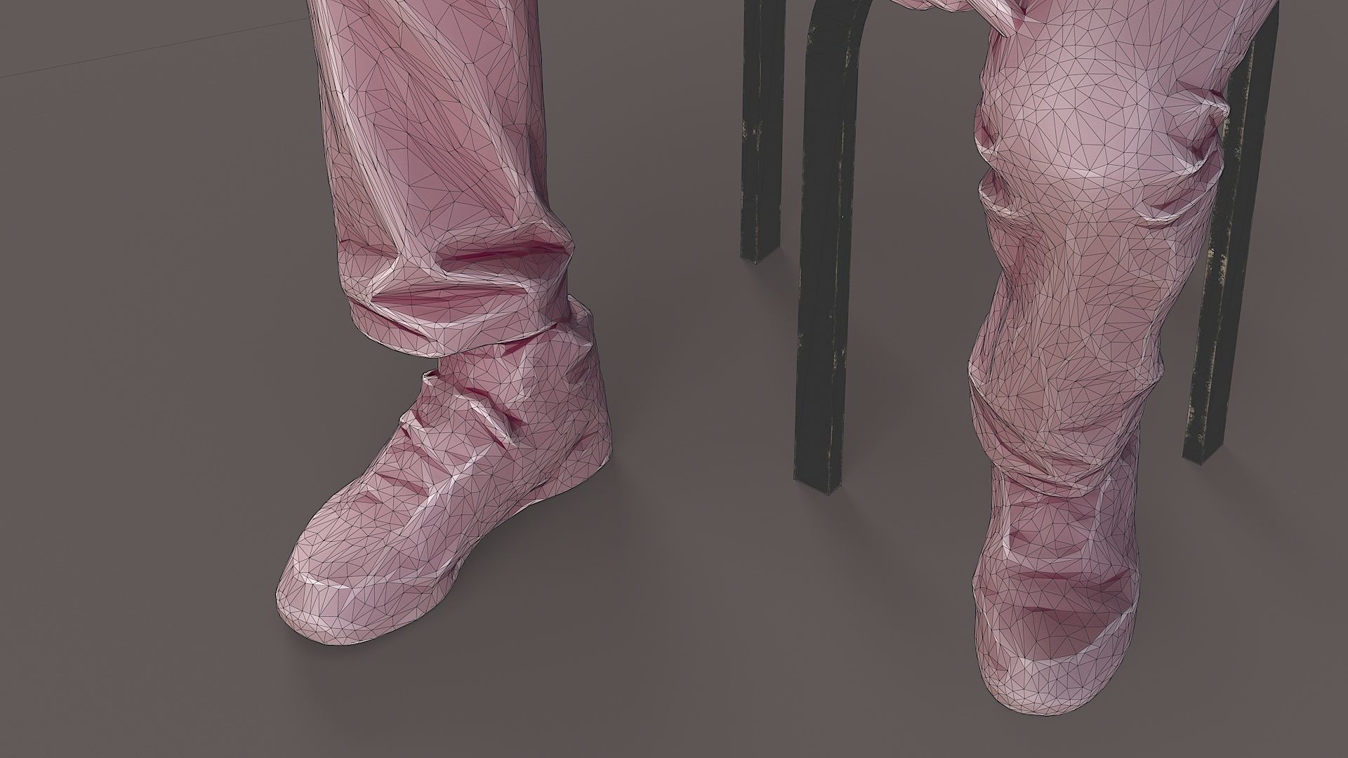 Urban Whisper Listener Sitting Man 3D model_15