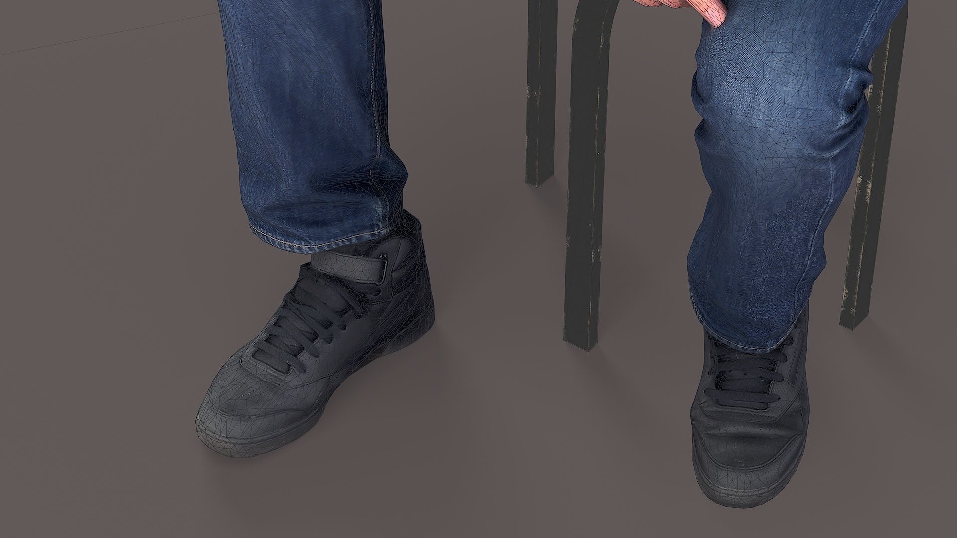 Urban Whisper Listener Sitting Man 3D model_14