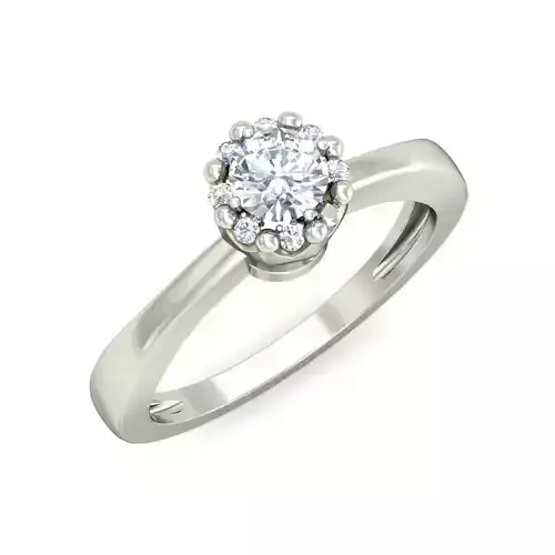 Light Weight White Gold Diamond Ring  -VJR46