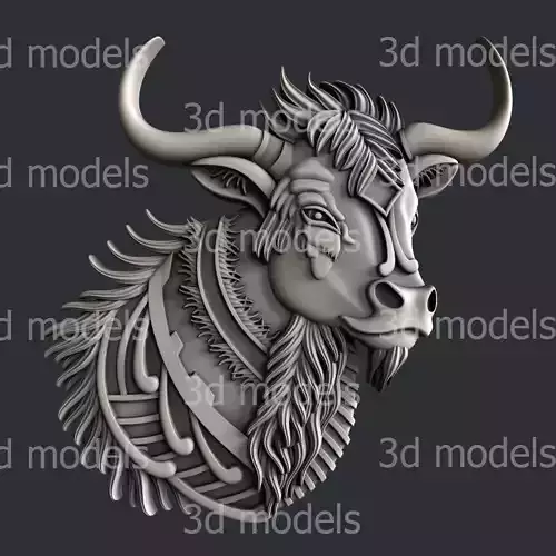 3d STL models for CNC or 3d printer  Bull P436