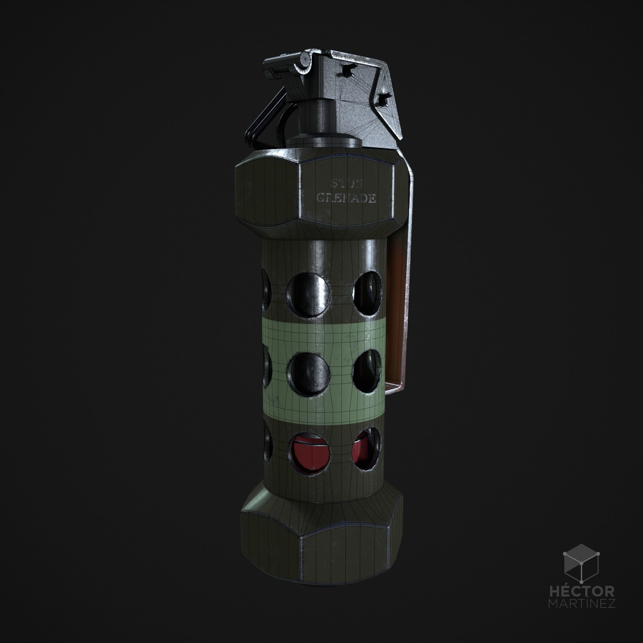 Stun Grenade 3D model_1