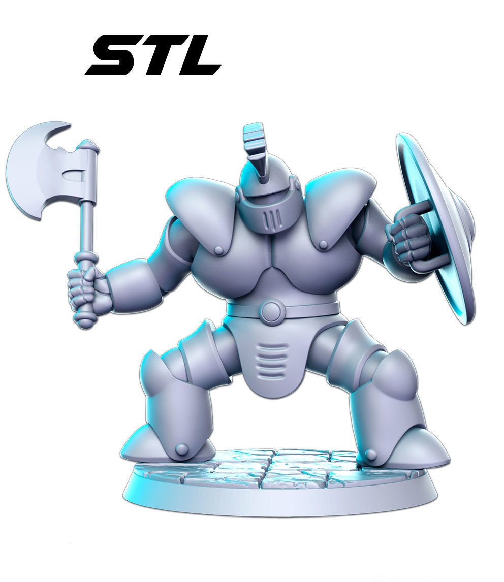 Knight Aberrant Dragon Quest Akira Toriyama 32mm Pre-supported 3D print model_1