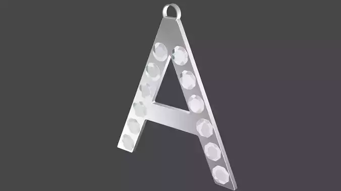 3D Alphabet and Christianity Pendent