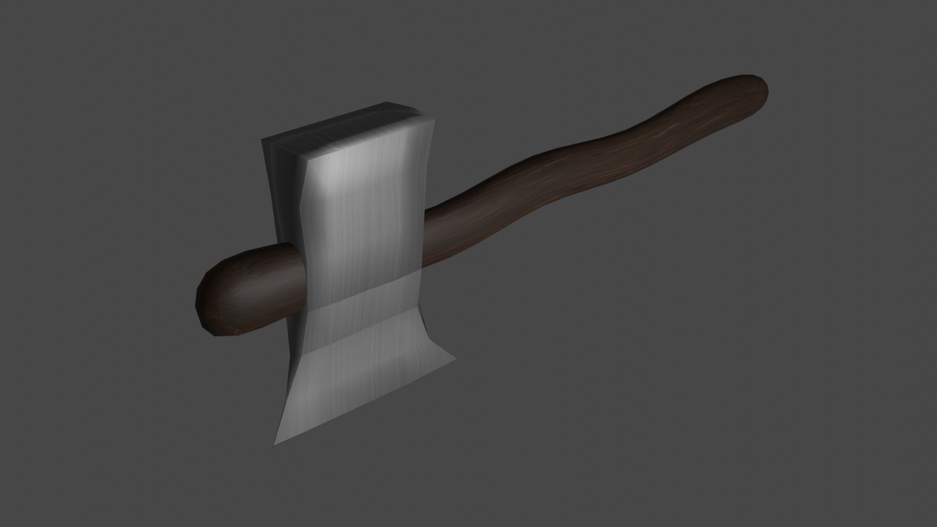 Axe - Iron 3D Model Low-poly 3D model_1
