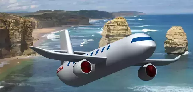 Airbus A220 3D model