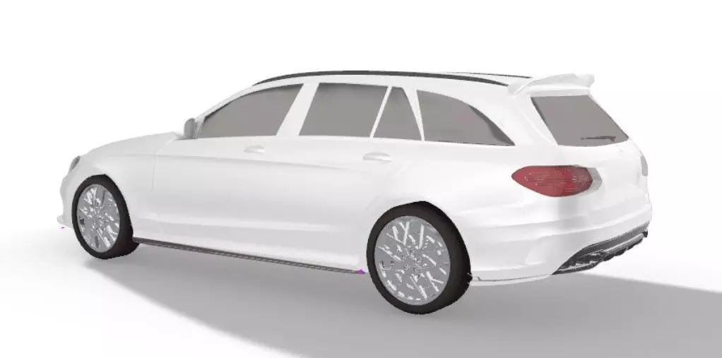 The disassembled version of the Benz C300 3D print model