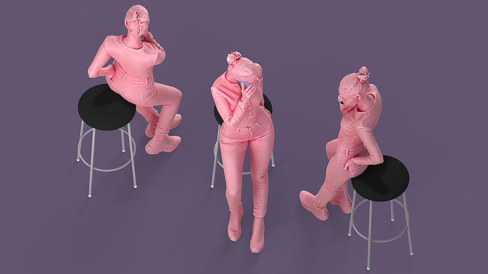 Buttoned Elegance Chit-Chat Chic 3D model_6