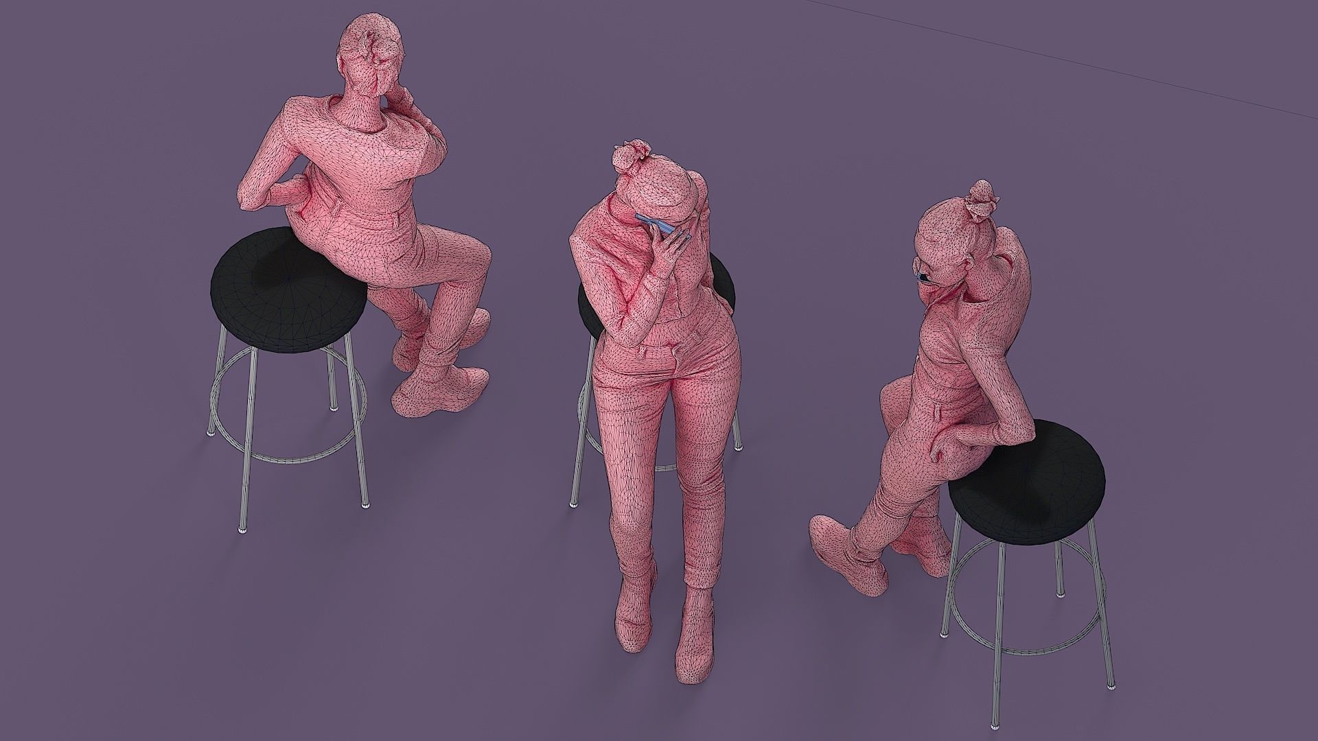 Buttoned Elegance Chit-Chat Chic 3D model_7