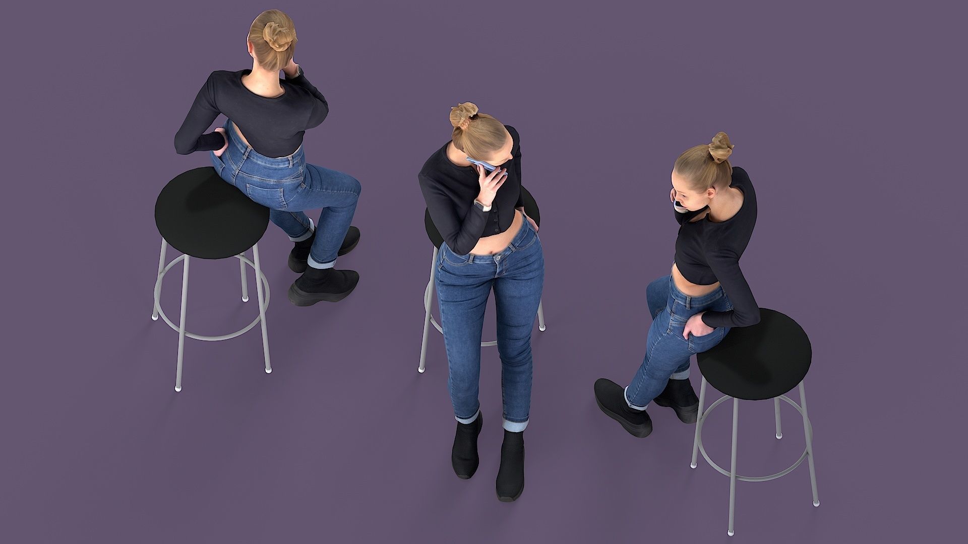 Buttoned Elegance Chit-Chat Chic 3D model_4