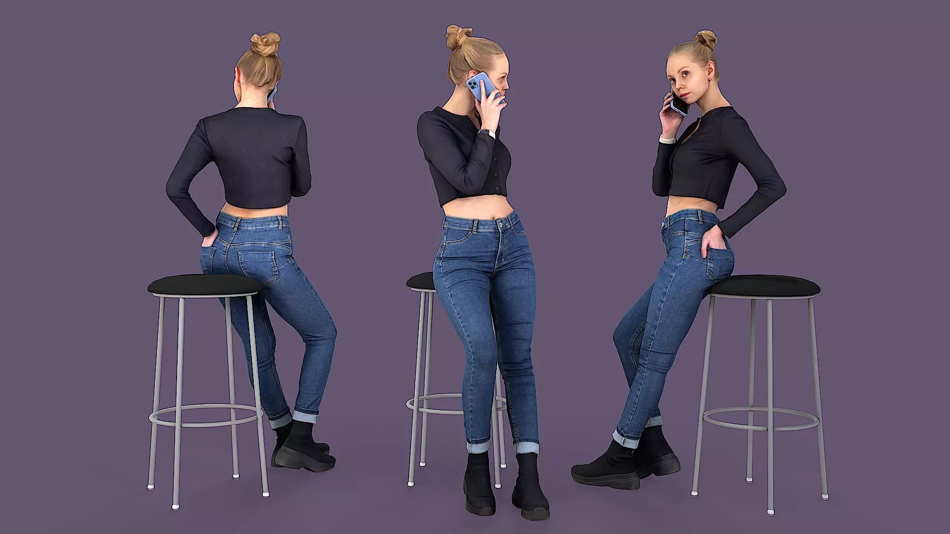 Buttoned Elegance Chit-Chat Chic 3D model_0