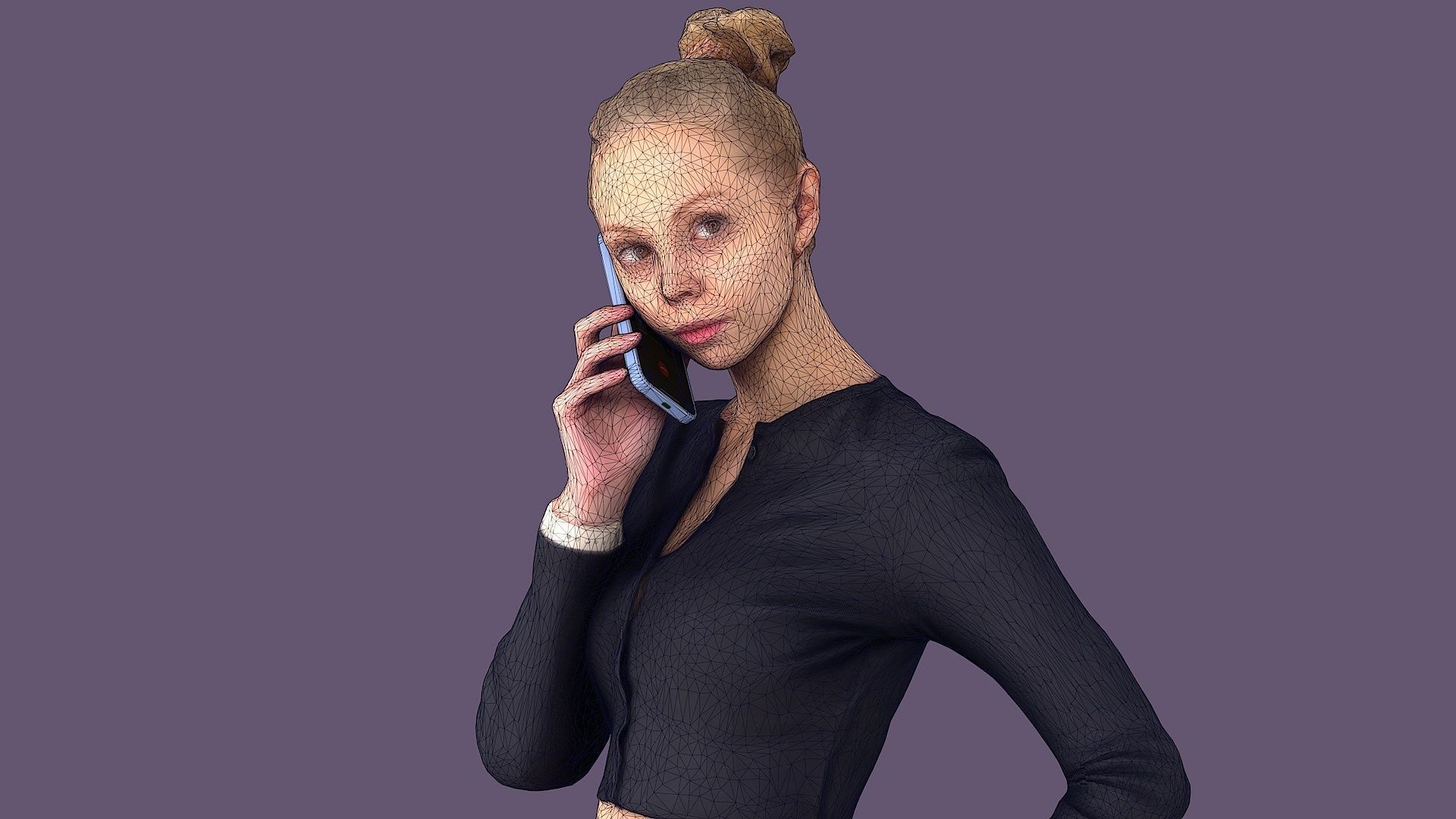 Buttoned Elegance Chit-Chat Chic 3D model_8