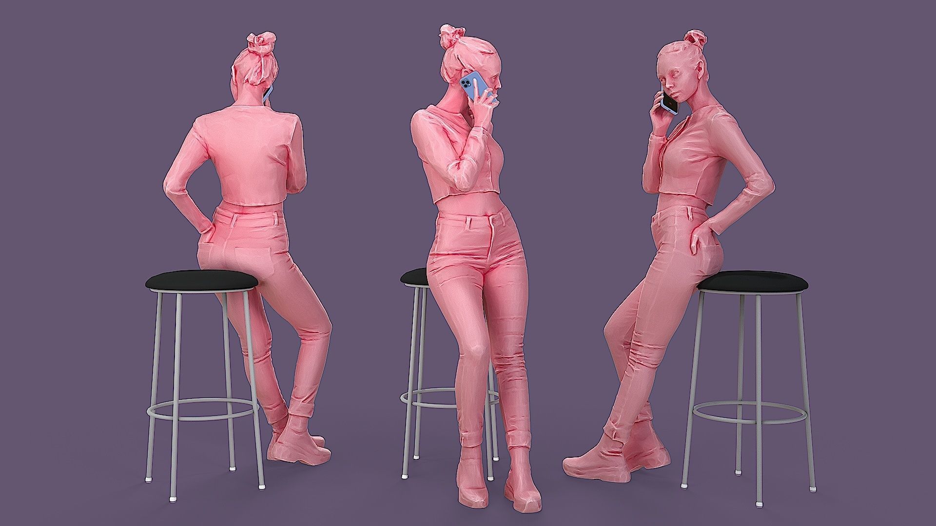 Buttoned Elegance Chit-Chat Chic 3D model_2