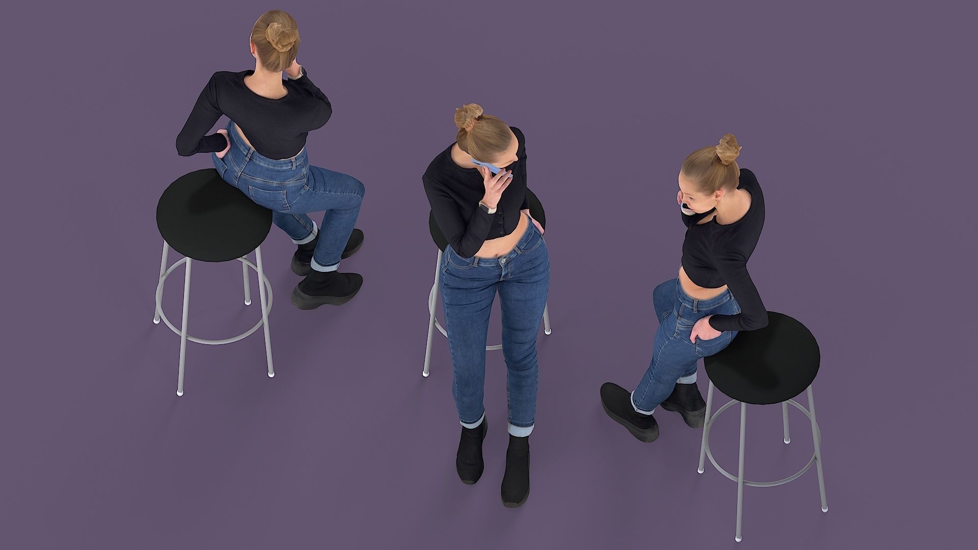 Buttoned Elegance Chit-Chat Chic 3D model_5