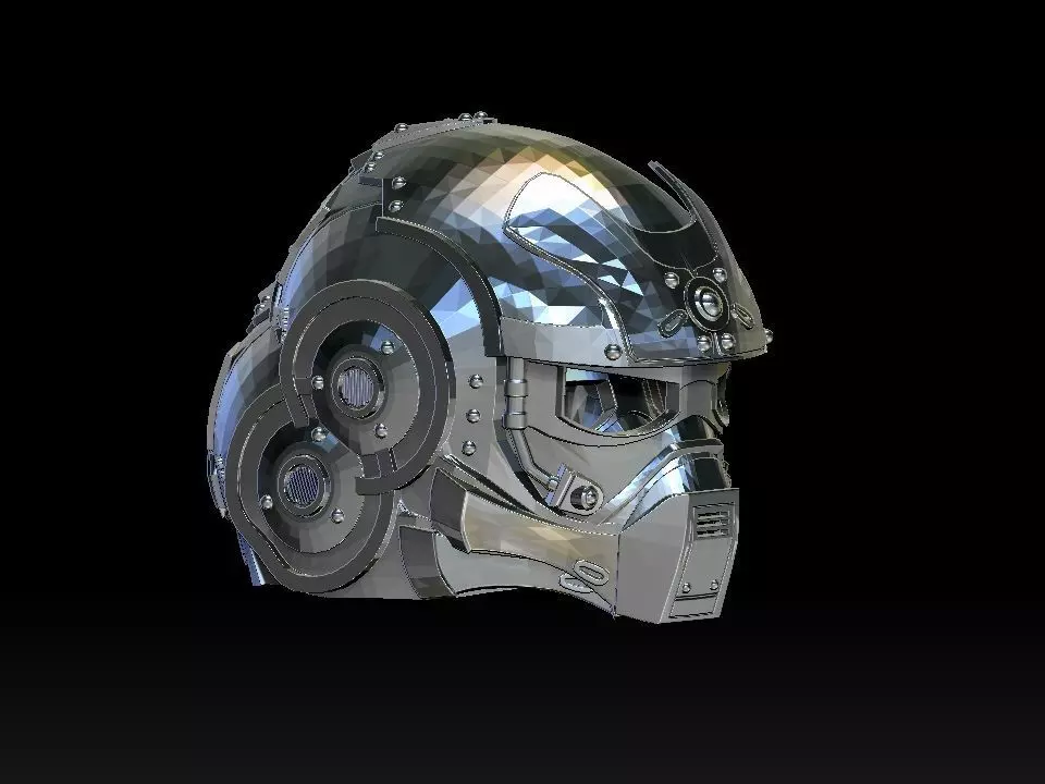gears of war carmine helmet wearable 3D model_0