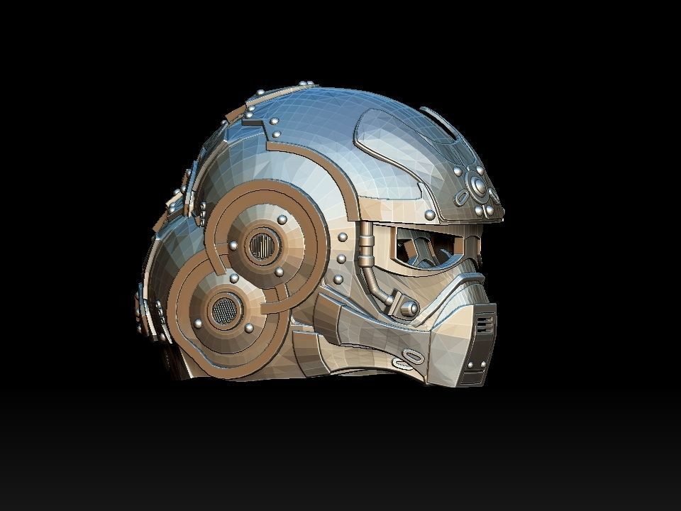 gears of war carmine helmet wearable 3D model_1