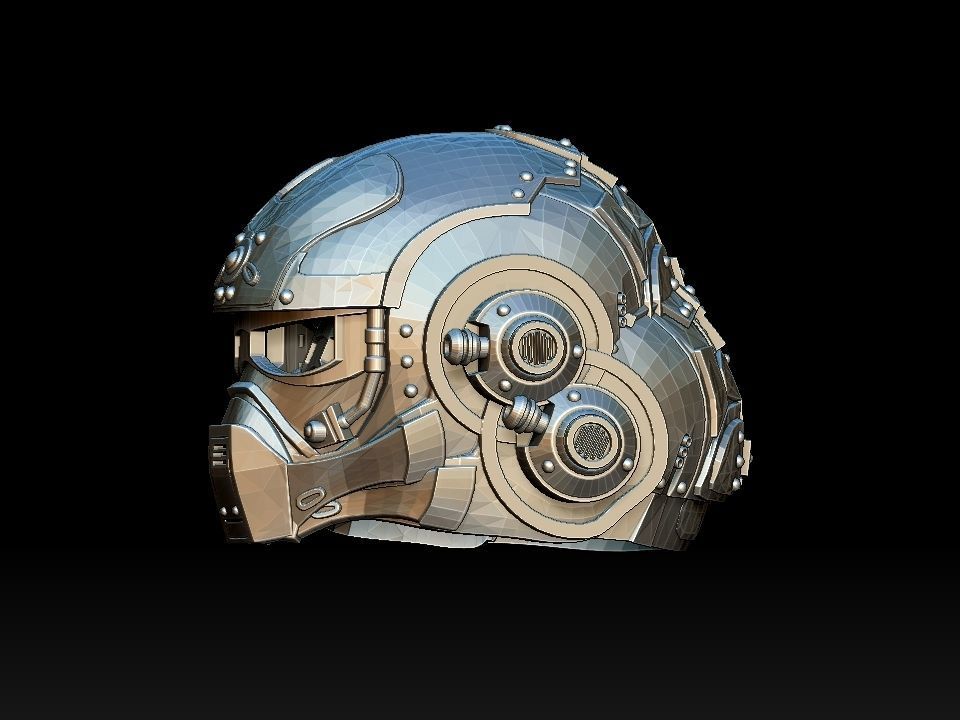 gears of war carmine helmet wearable 3D model_2