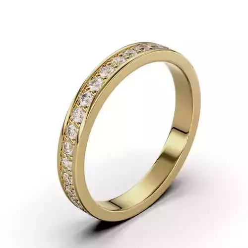 Band Rings Woman Gem Round 1 6mm  3D print model