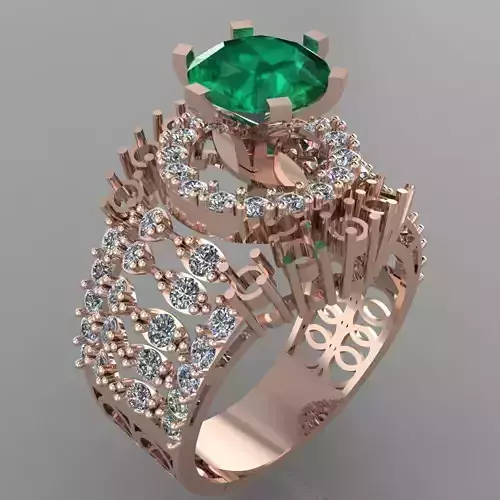 Wedding Engagement Women Ring 3D print mode