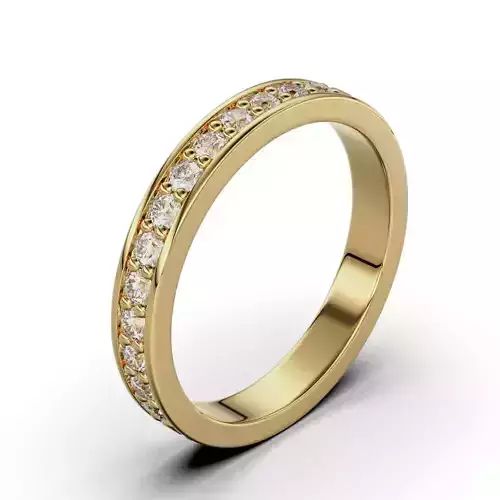 Band Rings Woman Gem Round 1 8mm 3D print model