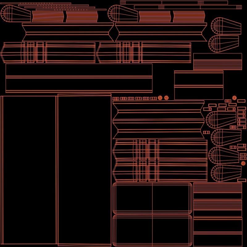 Kid Desk Chair Children Room Playing Room Equipment 3D model_22