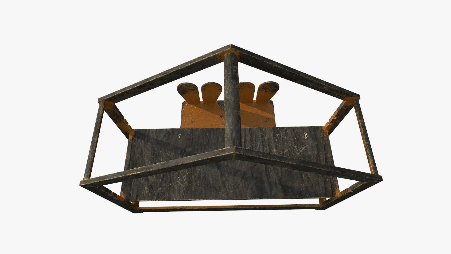 Kid Desk Chair Children Room Playing Room Equipment 3D model_4