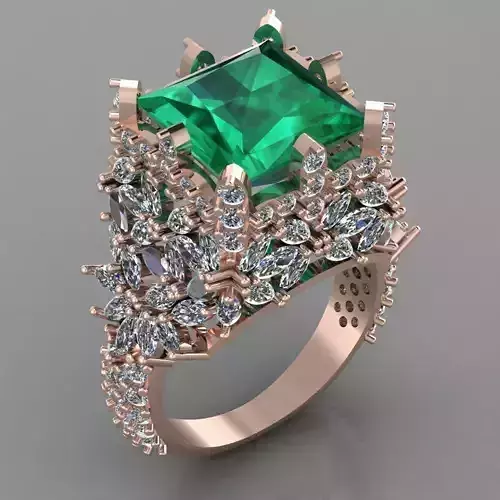 Wedding Engagement Women Ring 3D print mode