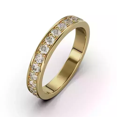Band Rings Woman Gem Round 2 mm 3D print model