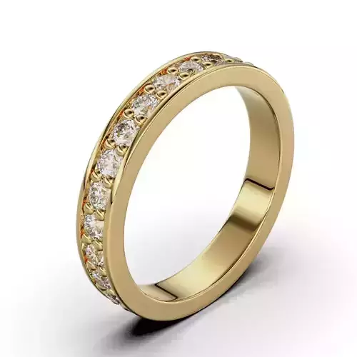 Band Rings Woman Gem Round 2 1 mm  3D print model