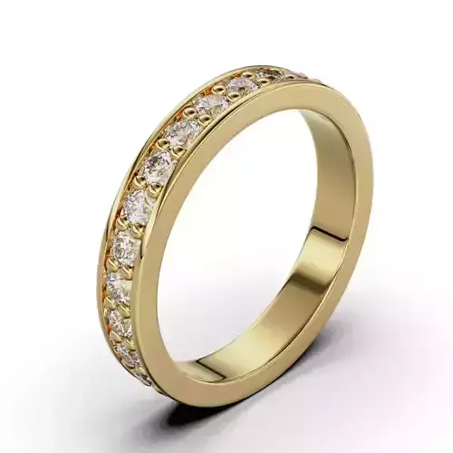 Band Rings Woman Gem Round 2 2 mm  3D print model