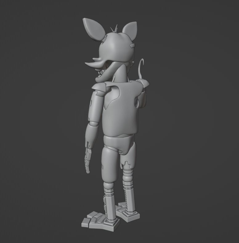 Foxy fnaf 1 3D print model_2