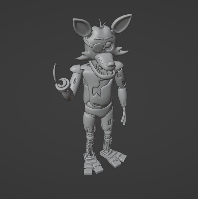 Foxy fnaf 1 3D print model_4