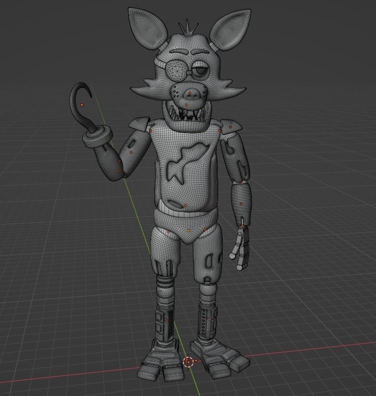 Foxy fnaf 1 3D print model_5