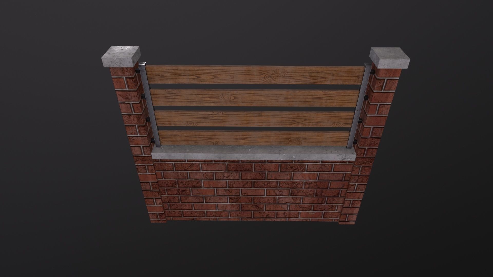 fence 3D Model Low-poly 3D model_5