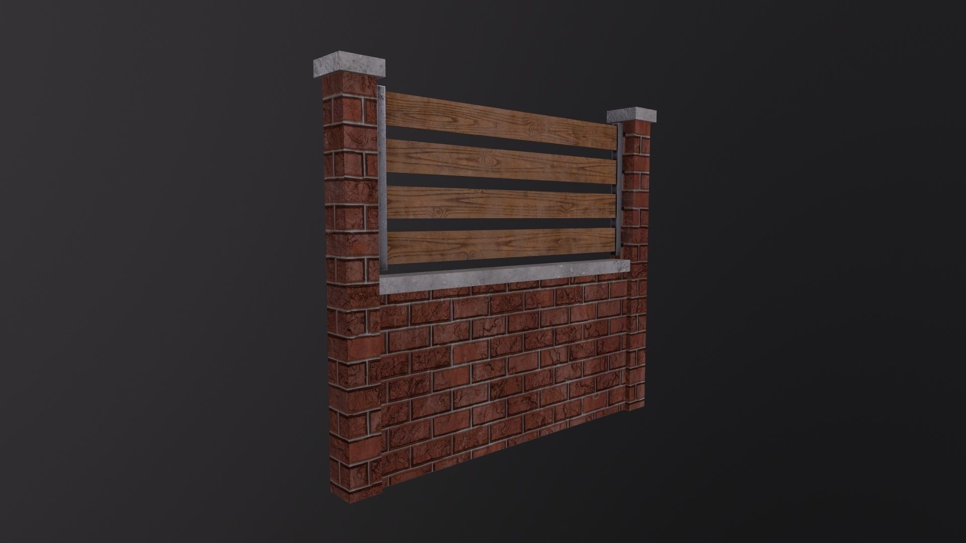 fence 3D Model Low-poly 3D model_4