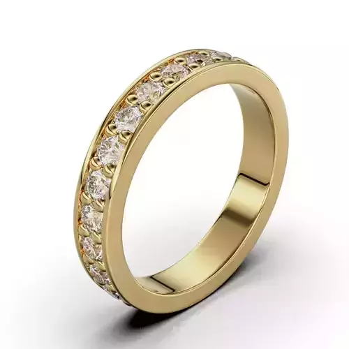 Band Rings Woman Gem Round 2 3 mm 3D print model
