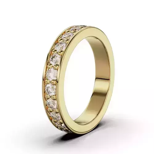 Band Rings Woman Gem Round 2 4 mm 3D print model