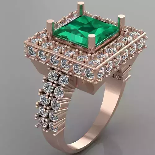 Wedding Engagement Women Ring 3D print mode