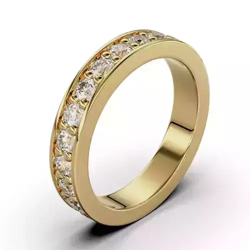Band Rings Woman Gem Round 2 5 mm 3D print model