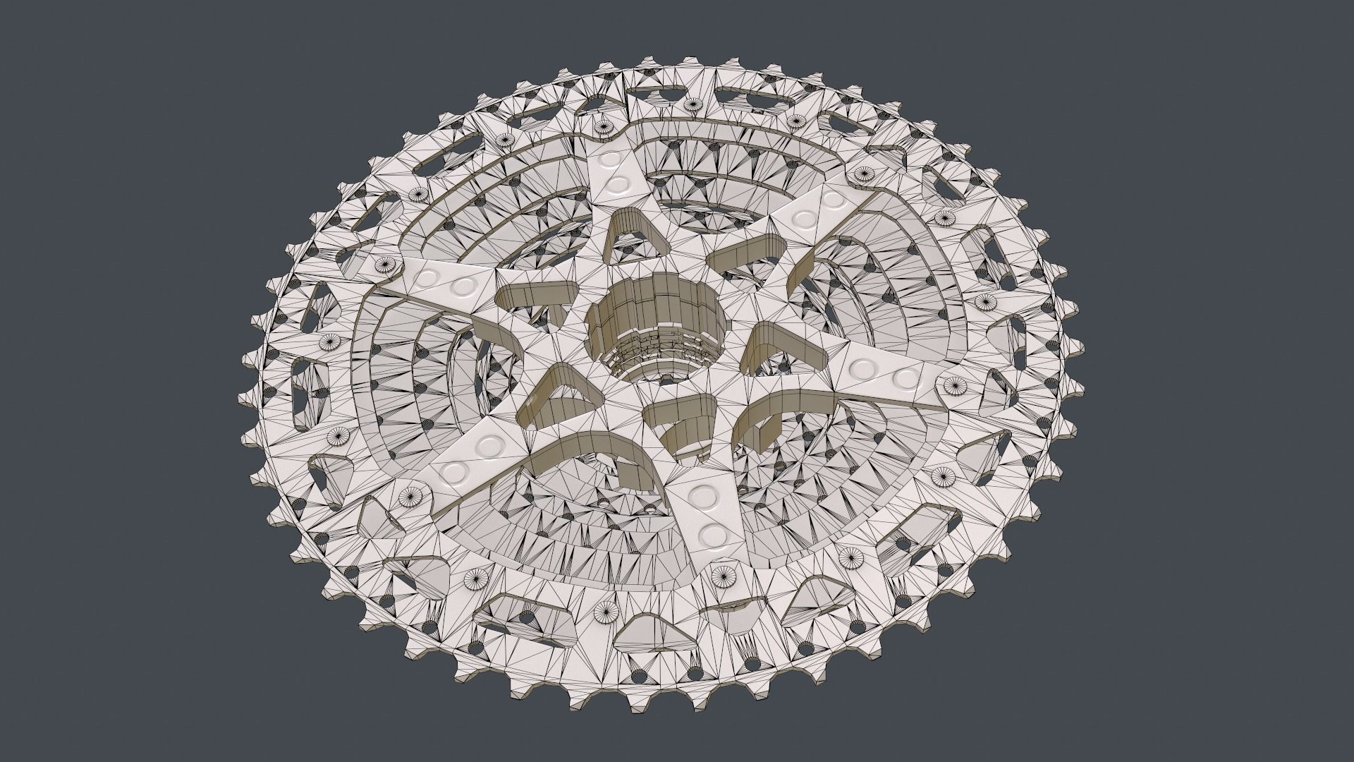 MTB Cassette black Low-poly 3D model_10