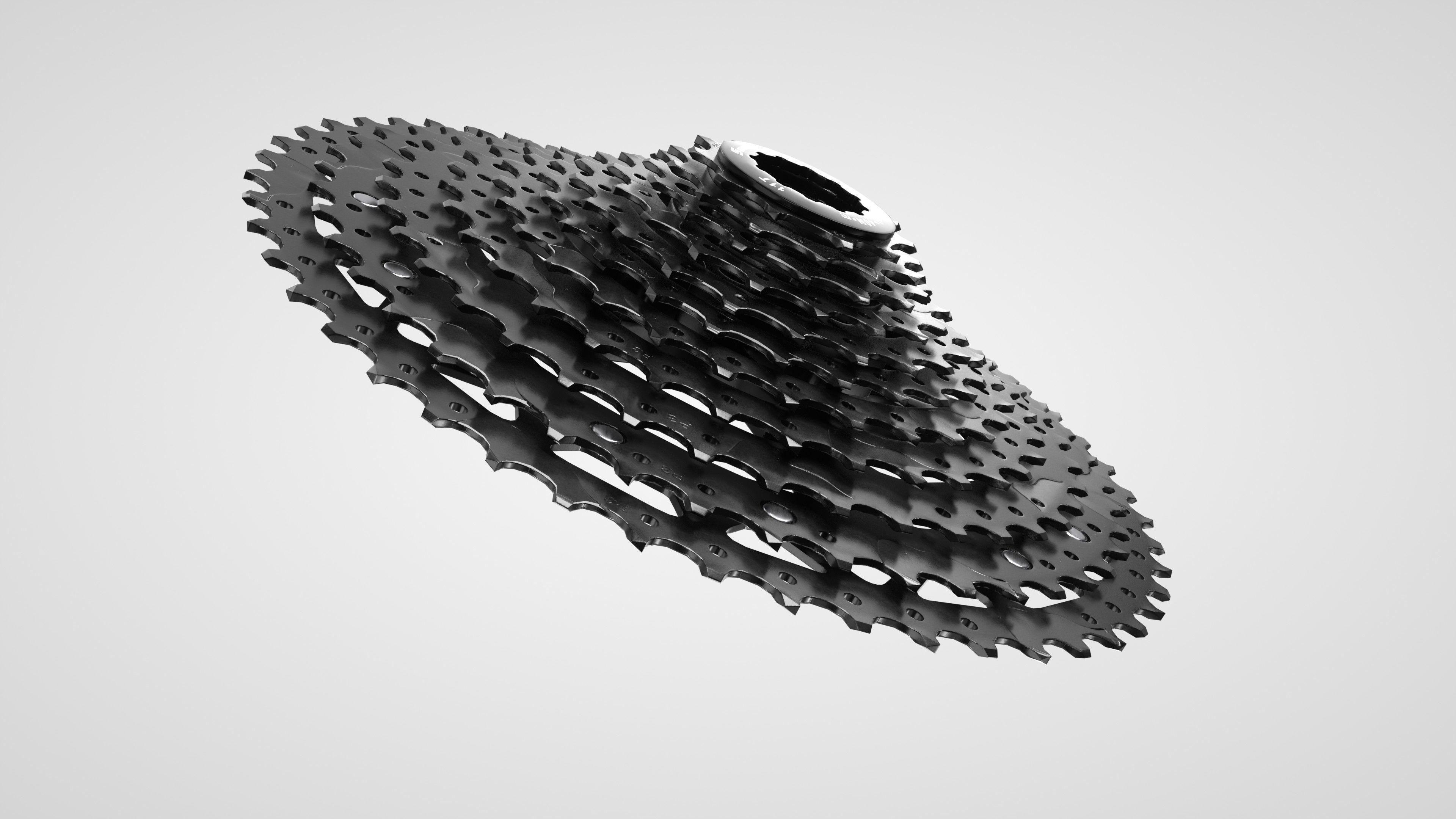 MTB Cassette black Low-poly 3D model_3
